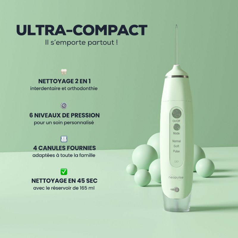 MY FIRST® – Jet dentaire ultra-compact – NEOPULSE® vert