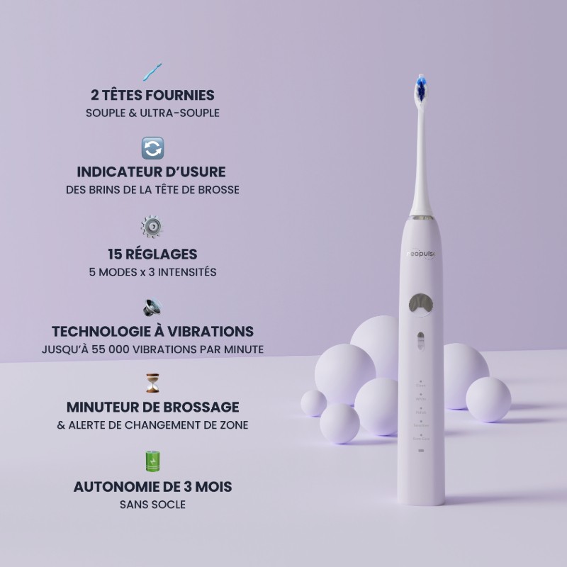 NEOSONIC® - Brosse à dents électrique sonique NEOPULSE® lilas