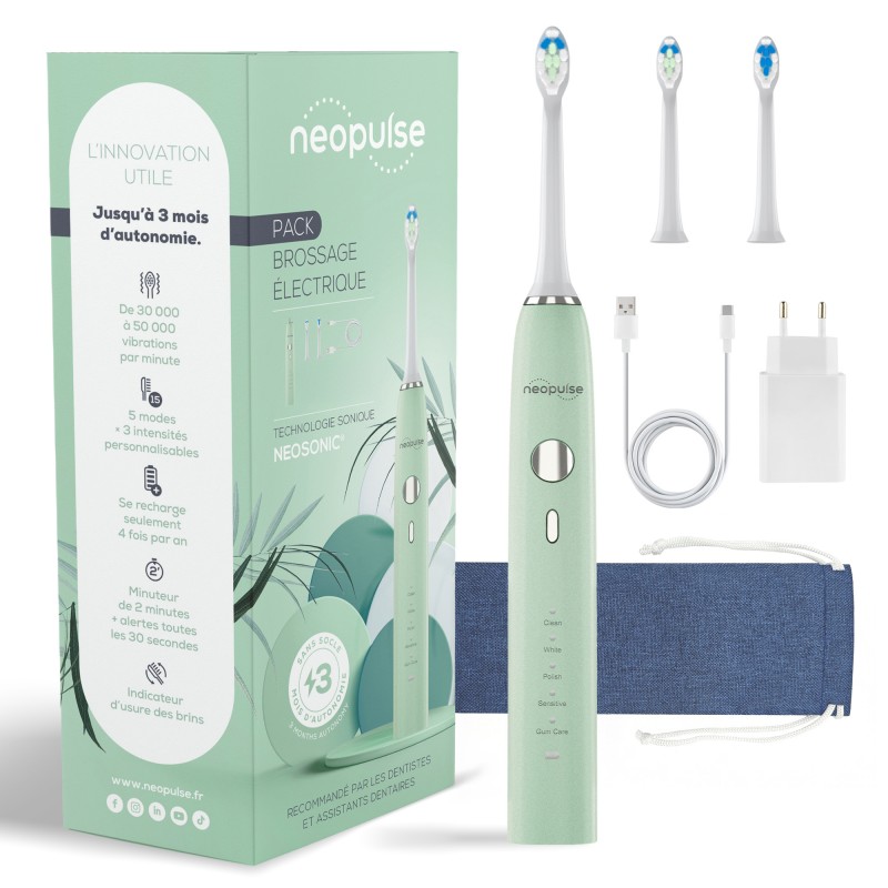 NEOSONIC® - Brosse à dents électrique sonique NEOPULSE® vert