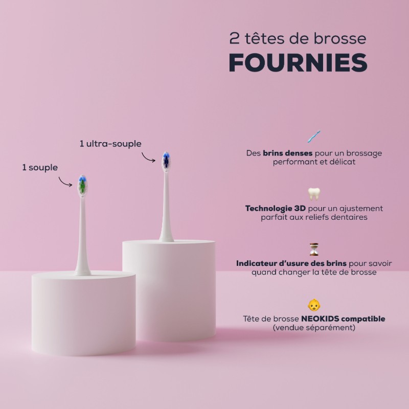 NEOSONIC® - Brosse à dents électrique sonique NEOPULSE® rose