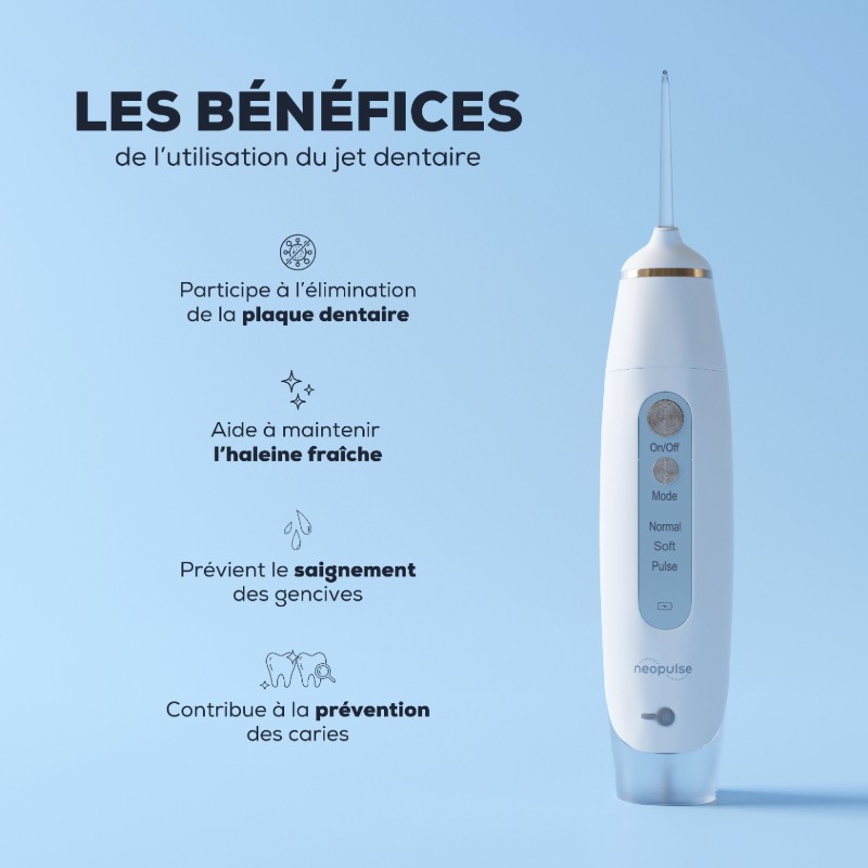 MY FIRST® – Jet dentaire ultra-compact – NEOPULSE® blanc