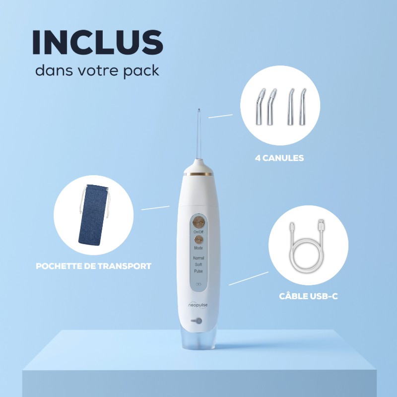 MY FIRST® – Jet dentaire ultra-compact – NEOPULSE® blanc