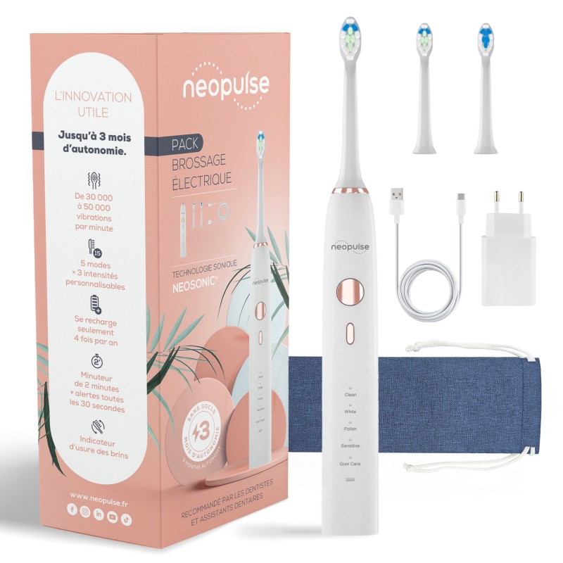 NEOSONIC® - Brosse à dents électrique sonique NEOPULSE® Blanc