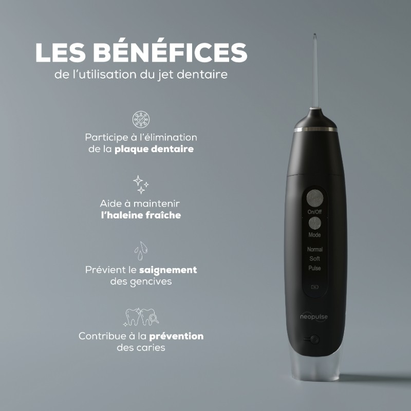 MY FIRST® – Jet dentaire ultra-compact – NEOPULSE® Noir